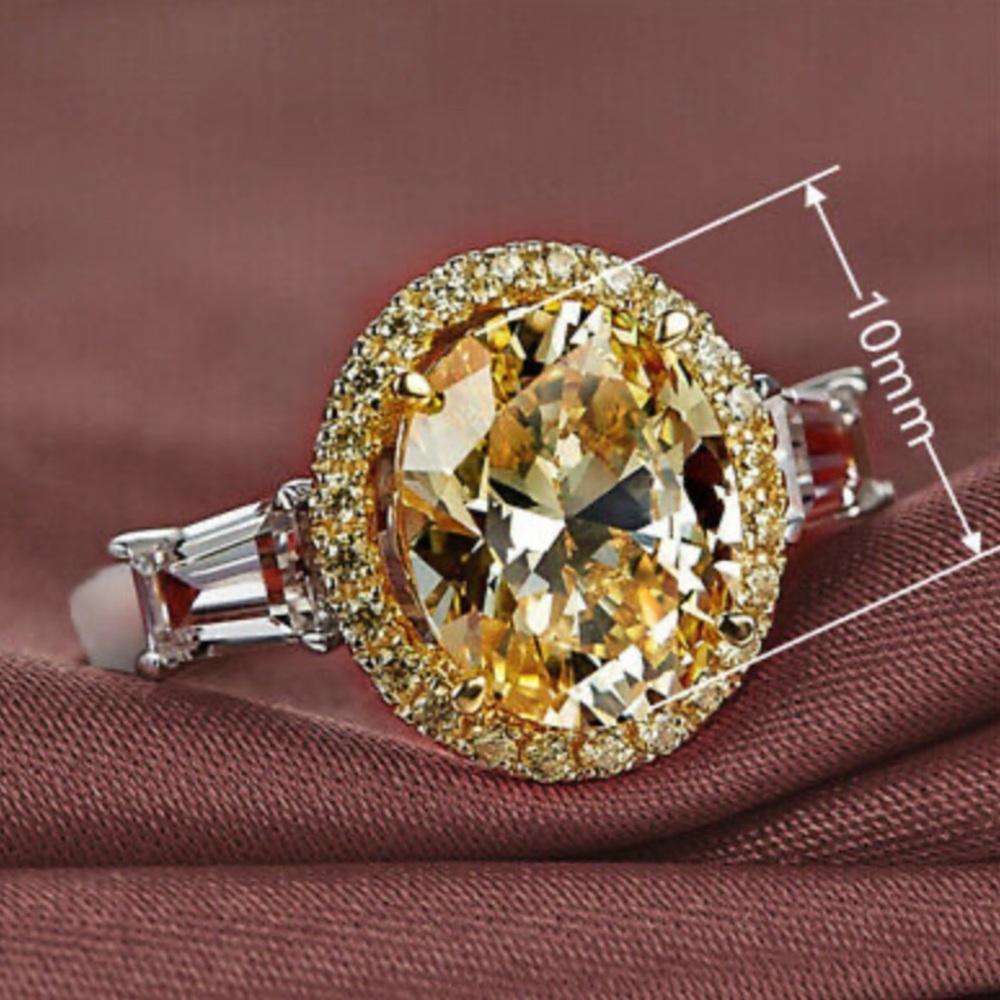925 sterling silver citrine ring - Picture 5 of 12